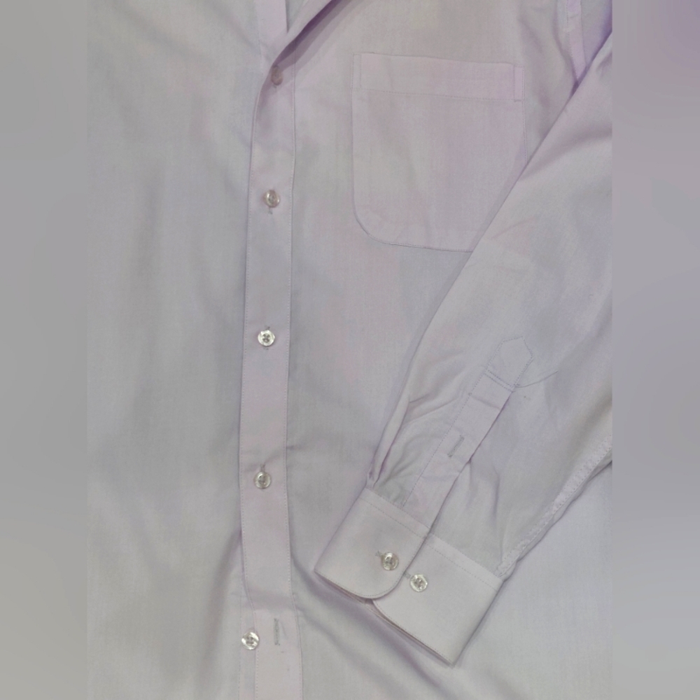 Men's Daniel Ellissa Lavender Long Sleeve Dress Shirt 15.5 (34-35) - Picture 4 of 5